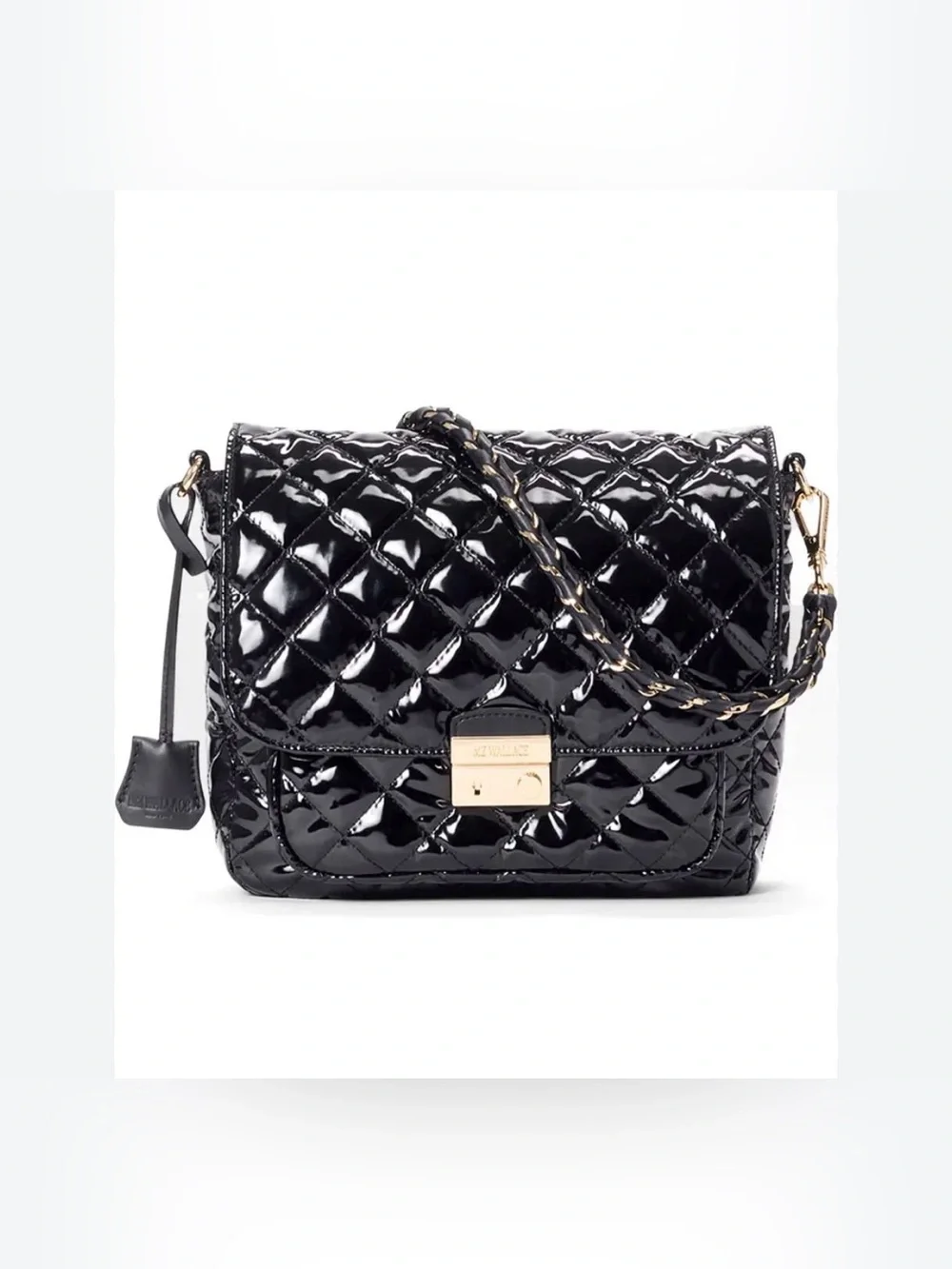 MZ Wallace MD Quilted Crosby Lock Nylon C/B. Black/Gold.